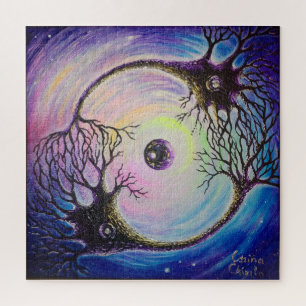 Connected neurons jigsaw puzzle