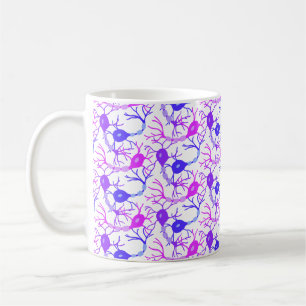Connected Neurons Neon Purple Coffee Mug