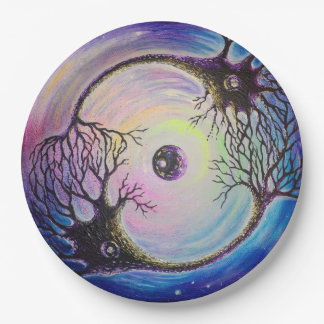 Connected neurons paper plate
