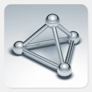 Connected Spheres Square Sticker