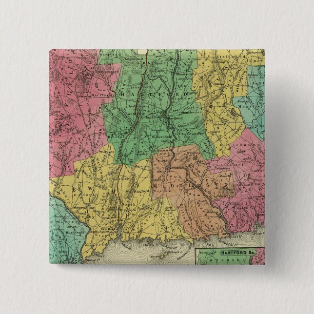 Connecticut 10 15 cm square badge (Front)