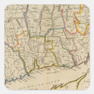 Connecticut 10 square sticker