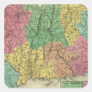 Connecticut 10 square sticker