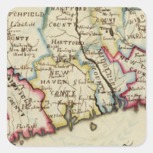 Connecticut 11 square sticker
