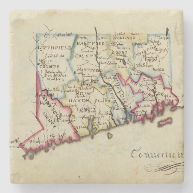 Connecticut 11 stone coaster (Front)