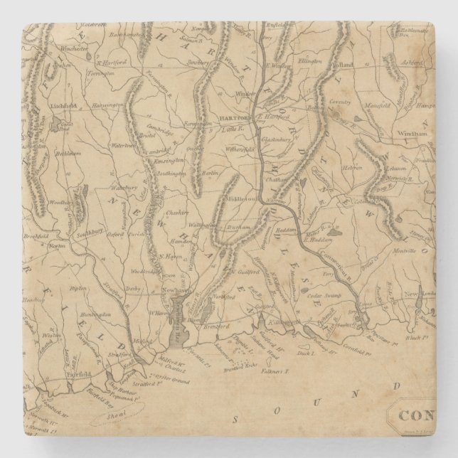 Connecticut 12 stone coaster (Front)