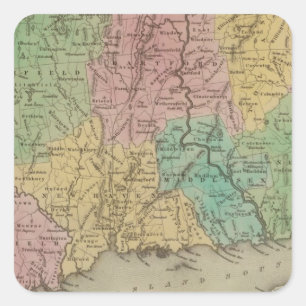 Connecticut 3 square sticker