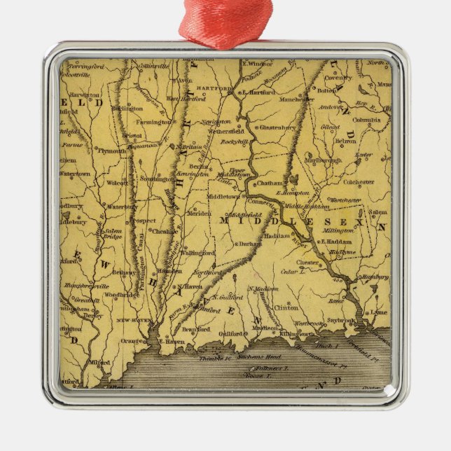 Connecticut 4 metal tree decoration (Front)