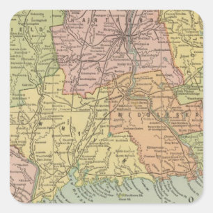 Connecticut 5 square sticker