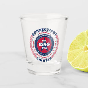 Connecticut 5th Star Patriotic Shot glass
