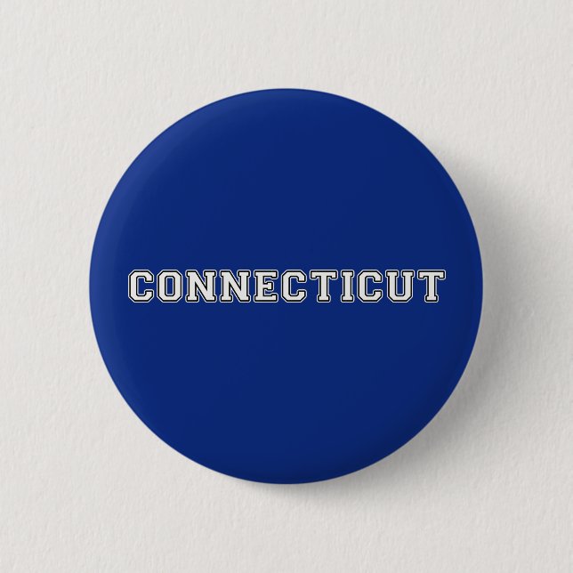 Connecticut 6 Cm Round Badge (Front)