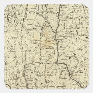 Connecticut 7 square sticker