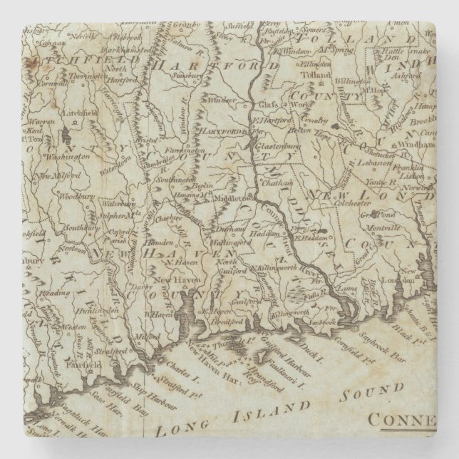 Connecticut 7 stone coaster (Front)