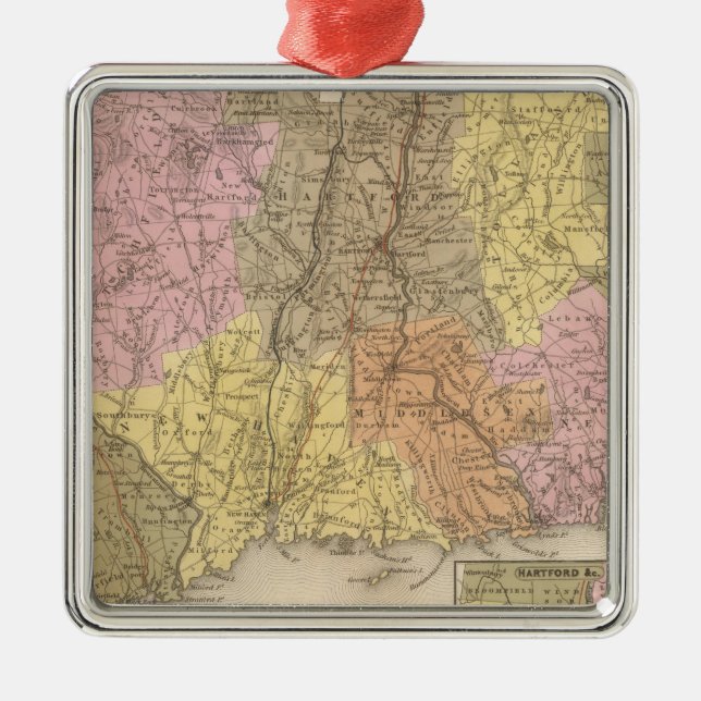 Connecticut 8 metal tree decoration (Front)