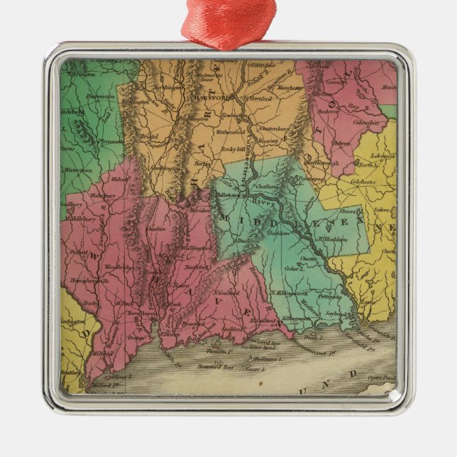 Connecticut 9 metal tree decoration (Front)
