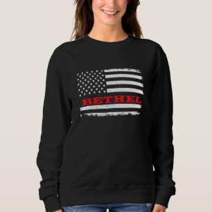 Connecticut American Flag Bethel Usa Patriotic Sou Sweatshirt
