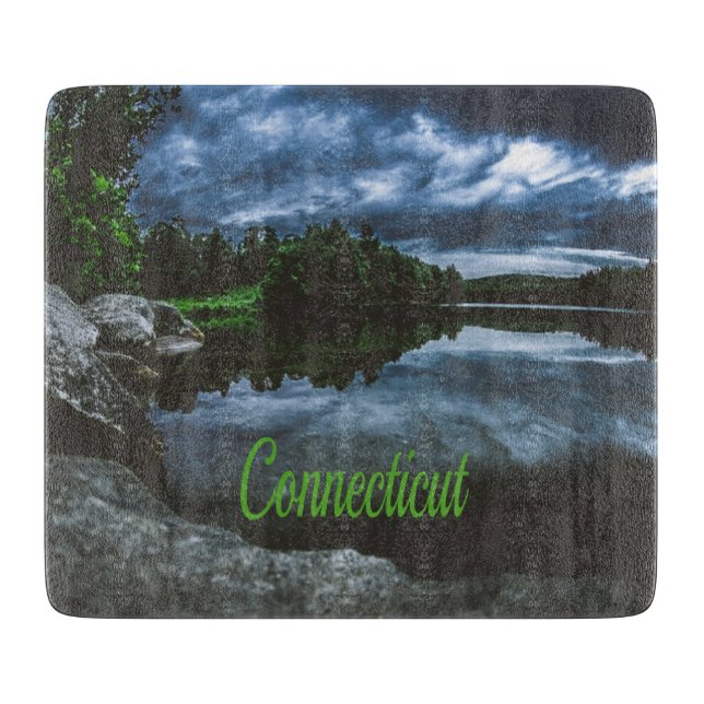 Connecticut Beutiful Lake Trees Cutting Board (Front)