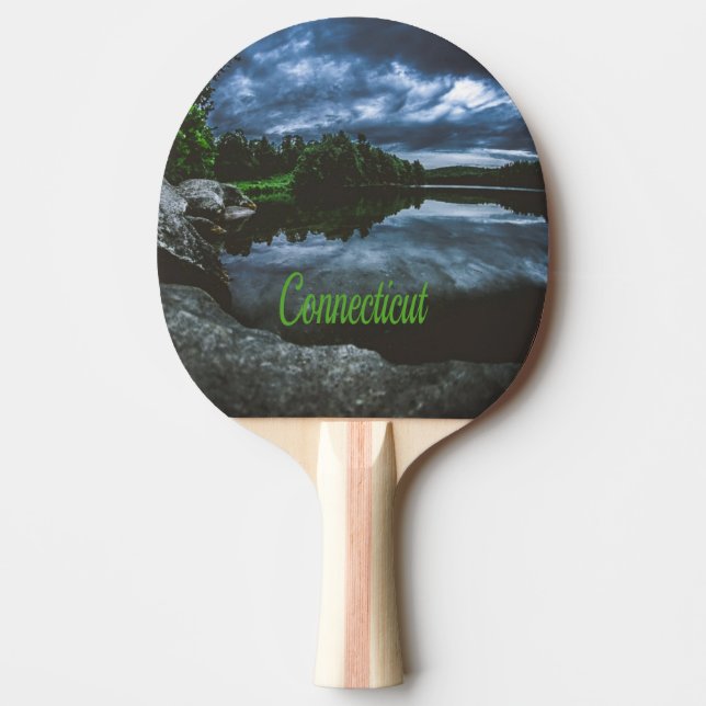 Connecticut Beutiful Lake Trees Ping Pong Paddle (Front)