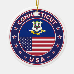 Connecticut Ceramic Tree Decoration