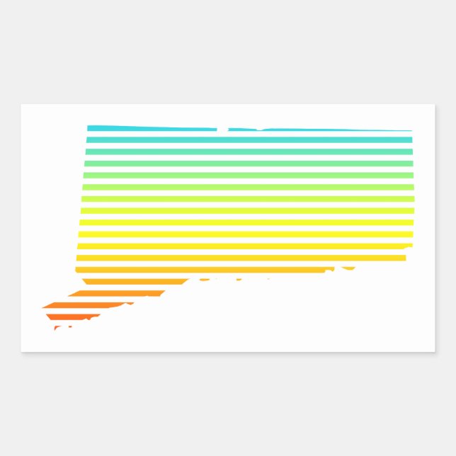 connecticut chill fade rectangular sticker (Front)