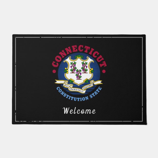 CONNECTICUT CONSTITUTION STATE FLAG DOORMAT (Front)