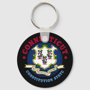 CONNECTICUT CONSTITUTION STATE FLAG KEY RING