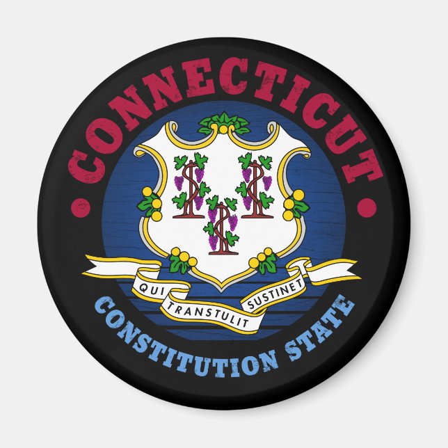 CONNECTICUT CONSTITUTION STATE FLAG MAGNET (Front)