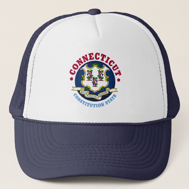 CONNECTICUT CONSTITUTION STATE FLAG TRUCKER HAT (Front)