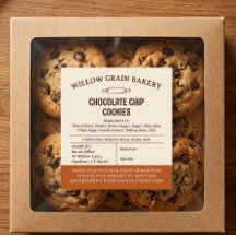 Connecticut Cottage Food Chocolate Cookie Label