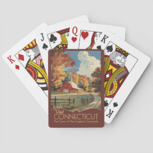Connecticut Countryside Travel Art Vintage Playing Cards