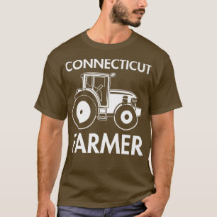 Connecticut Farmer Vintage Men Tractor Farm Local T-Shirt