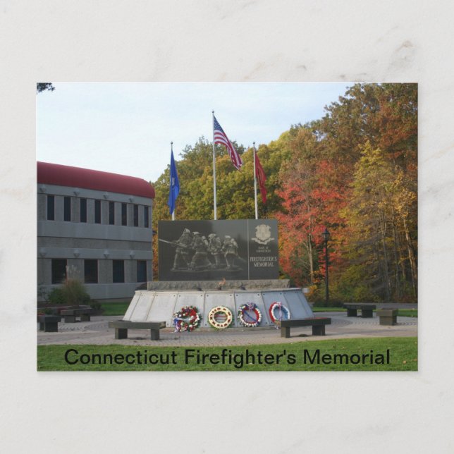 Connecticut Firefighter's Memorial Postcard (Front)