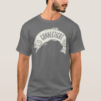 Connecticut Fish Wordmark Tan T-Shirt