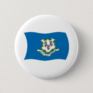 Connecticut Flag Button