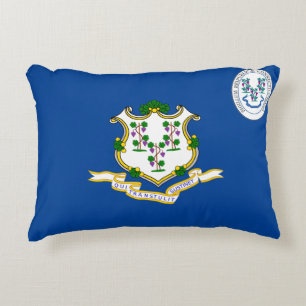 Connecticut flag decorative cushion