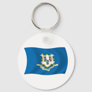 Connecticut Flag Keychain