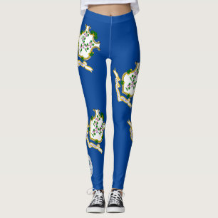 Connecticut flag leggings