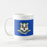 Connecticut Flag + Map Mug
