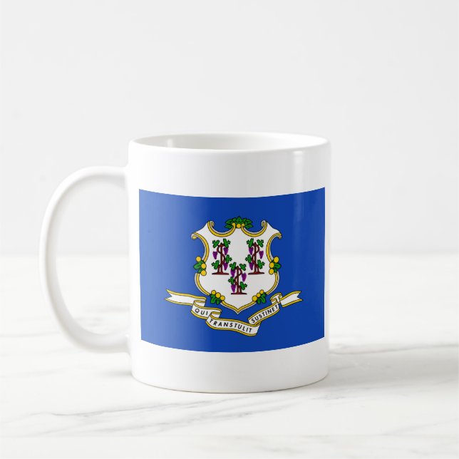 Connecticut Flag + Map Mug (Left)