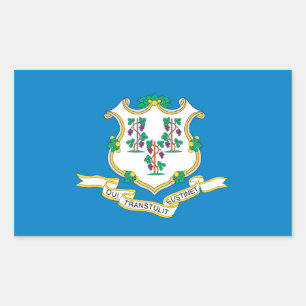 Connecticut Flag Rectangular Sticker