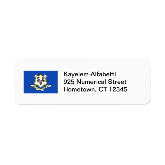Connecticut Flag Return Address Label (Front)