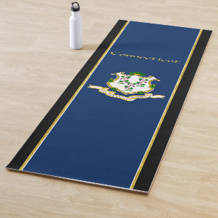 Connecticut flag yoga mat