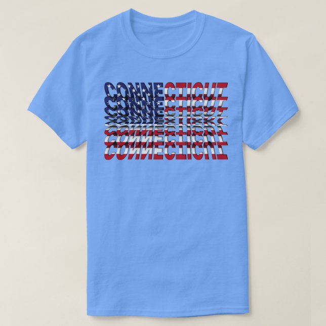 Connecticut Flip Text effect T-Shirt (Design Front)