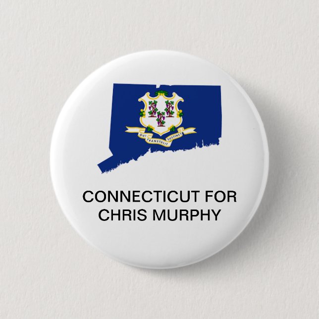 CONNECTICUT for Chris Murphy SENATE   6 Cm Round Badge (Front)