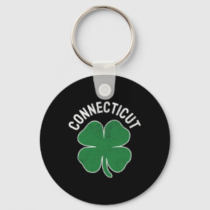 Connecticut Gift St. Patrick's Day Shamrock Irish- Key Ring