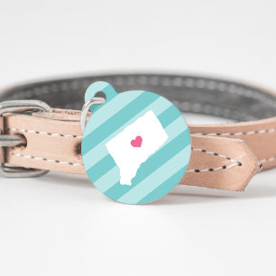 Connecticut Heart Pet Tag