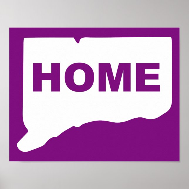 Connecticut Home Away From Poster Sign (Front)