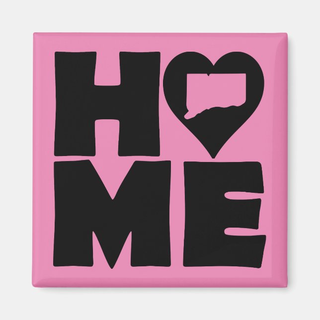 Connecticut Home Heart State Fridge Magnet (Front)