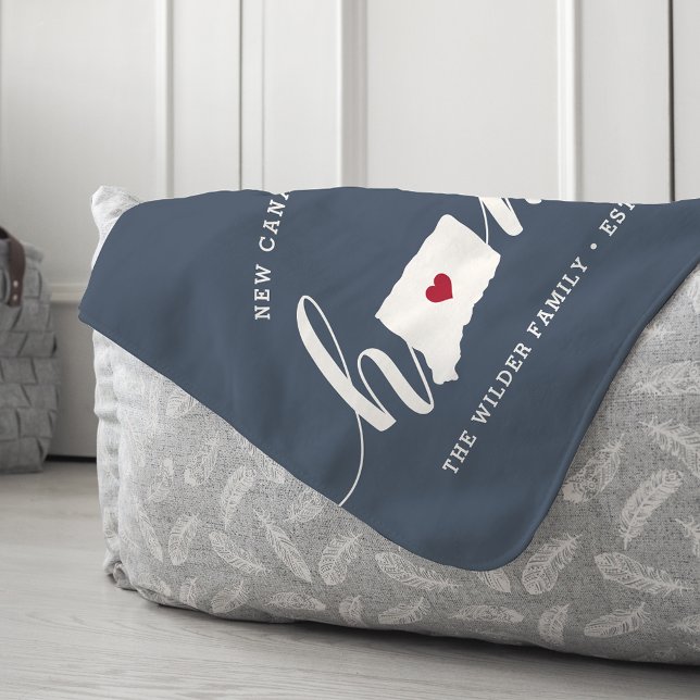 Connecticut Home State Personalised Sherpa Blanket (Creator Uploaded)