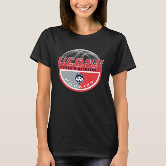 Connecticut Huskies Women s Basketball Dunk Navy T-Shirt (Front)